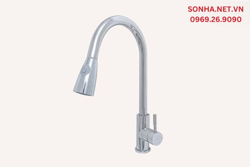  Sản phẩm vòi rửa bát rút d&acirc;y Bancoot BCR 04B
