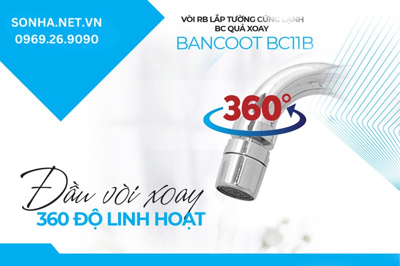 Đầu v&ograve;i Bancoot BC11B xoay 360 độ linh hoạt