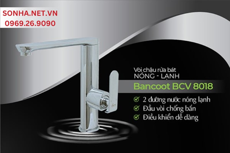 V&ograve;i rửa b&aacute;t Bancoot BCV 8018 t&iacute;nh năng tiện &iacute;ch 