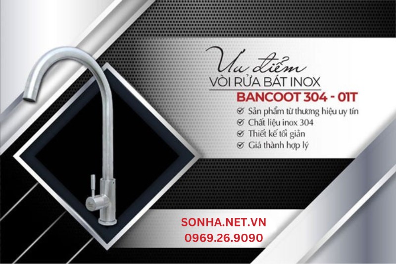 4 ưu điểm vượt trội v&ograve;i nước rửa ch&eacute;n Bancoot 304-01T