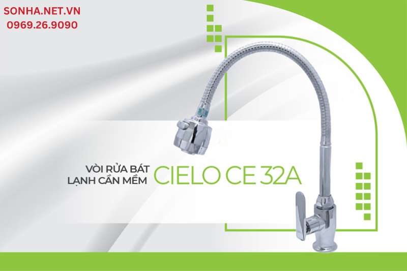 V&ograve;i rửa b&aacute;t lạnh Cielo CE 32A kiểu d&aacute;ng v&agrave; thiết kế tiện lợi