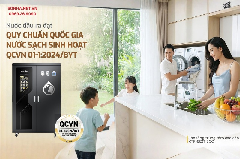 Nguồn nước đạt quy chuẩn quốc gia nước sạch sinh hoạt