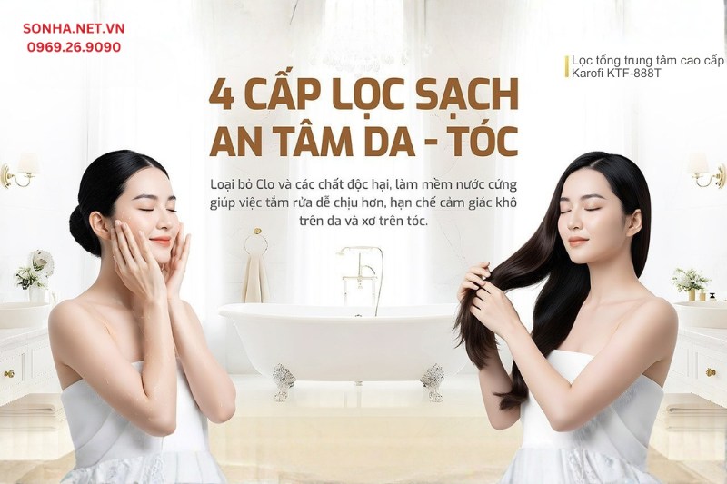 Bộ lọc nước đầu nguồn Karofi KTF-888T giải ph&aacute;p nước sinh hoạt 8Kbet888 cá cược thể thao