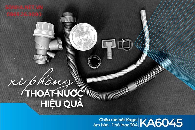 Xi ph&ocirc;ng Kagol KA6045 tho&aacute;t nước tốt, ngăn m&ugrave;i hiệu quả
