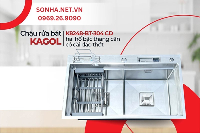 Chậu Kagol K8248-BT-304 CD chất lượng đảm bảo, tiện lợi sử dụng