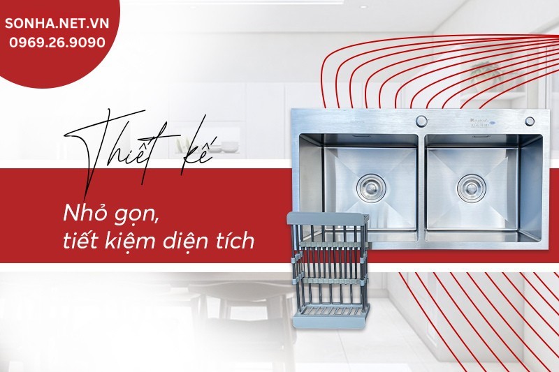 Chậu Kagol K7243-304 lắp đặt được nhiều diện t&iacute;ch nh&agrave; bếp kh&aacute;c nhau