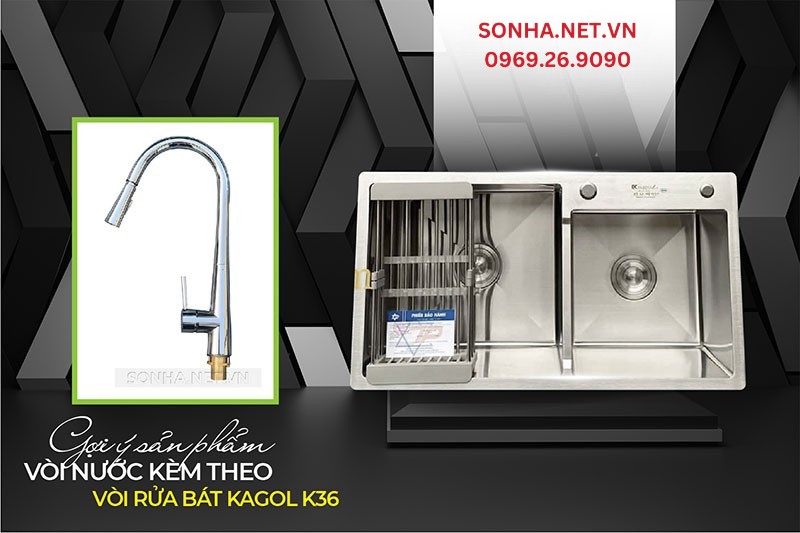  Chậu Kagol K7040-304 tiện &iacute;ch sử dụng c&ugrave;ng v&ograve;i K36