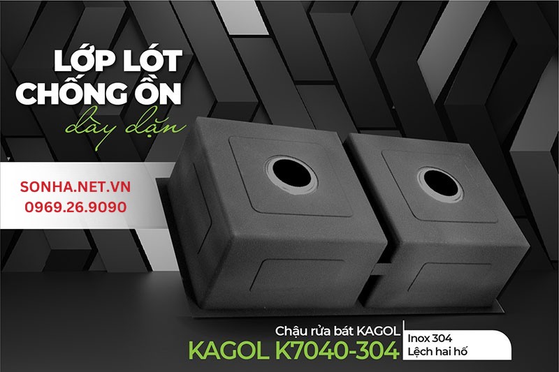 Miếng l&oacute;t đệm dưới đ&aacute;y chậu Kagol K7040-304 giảm tiếng ồn lớn 
