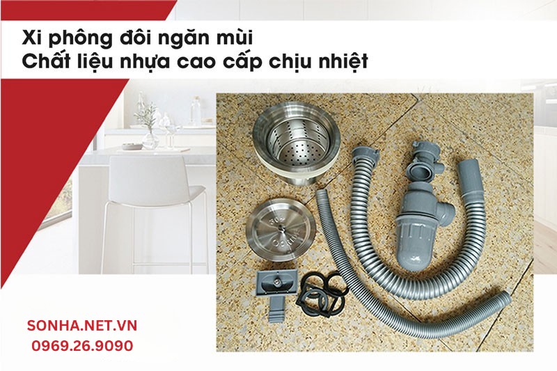 Xi ph&ocirc;ng Kagol K7243-304 tho&aacute;t nước nhanh, ngăn m&ugrave;i hiệu quả