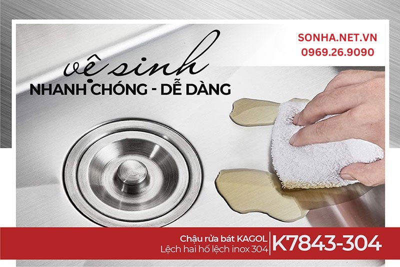 Chậu Kagol K7843-304 dễ d&agrave;ng vệ sinh