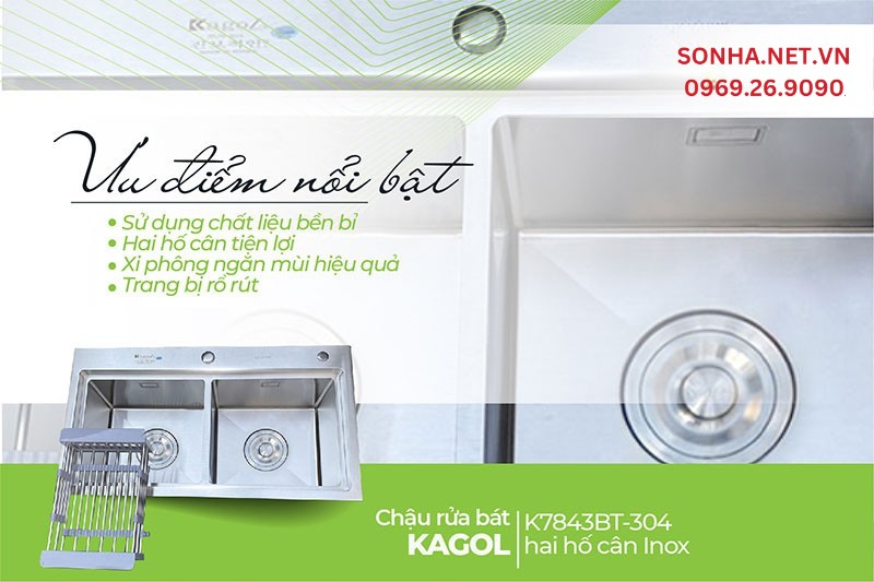4 ưu điểm chậu rửa Kagol K7843BT-304 được ưa chuộng