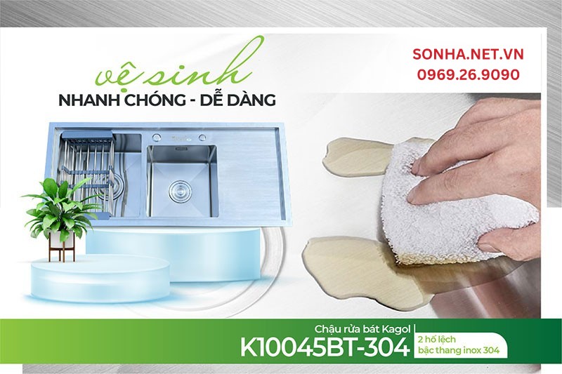 Kagol K10045-BT 304 dễ vệ sinh, tiết kiệm thời gian