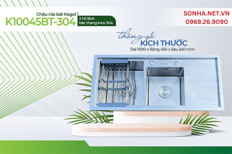 Chậu Kagol K10045-BT 304 ph&ugrave; hợp với 8Kbet888 cá cược thể thao đ&ocirc;ng người