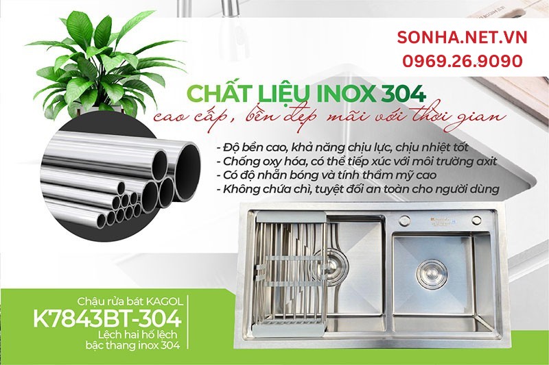 Kagol K7843BT-304 được ưa chuộng nhờ 4 ưu điểm từ inox 304