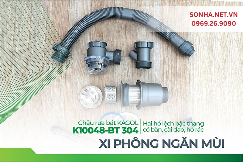 Xi ph&ocirc;ng Kagol K10048-BT 304 chịu nhiệt tối, ngăn m&ugrave;i hiệu quả