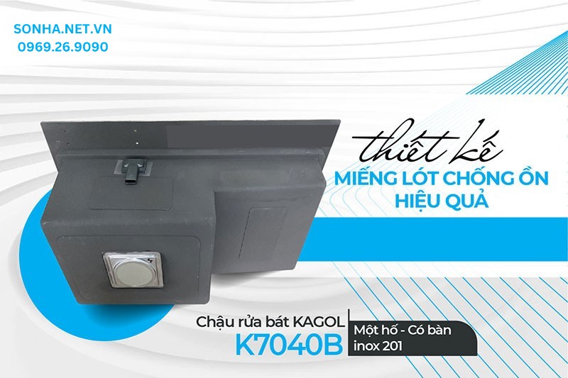 Miếng l&oacute;t dưới đ&aacute;y chậu Kagol K7040B chống ồn hiệu quả