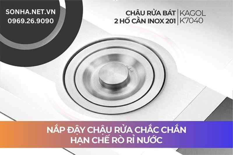 Nắp đậy chậu rửa chắc chắn, ngăn r&ograve; rỉ nước