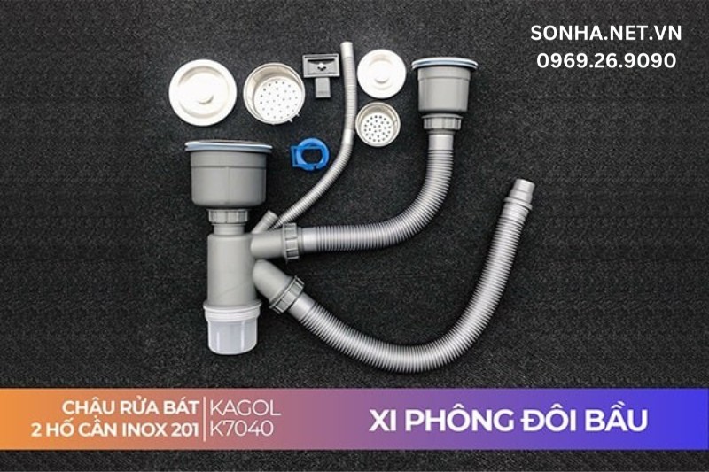 Xi ph&ocirc;ng ngăn m&ugrave;i hiệu quả, tho&aacute;t nước nhanh