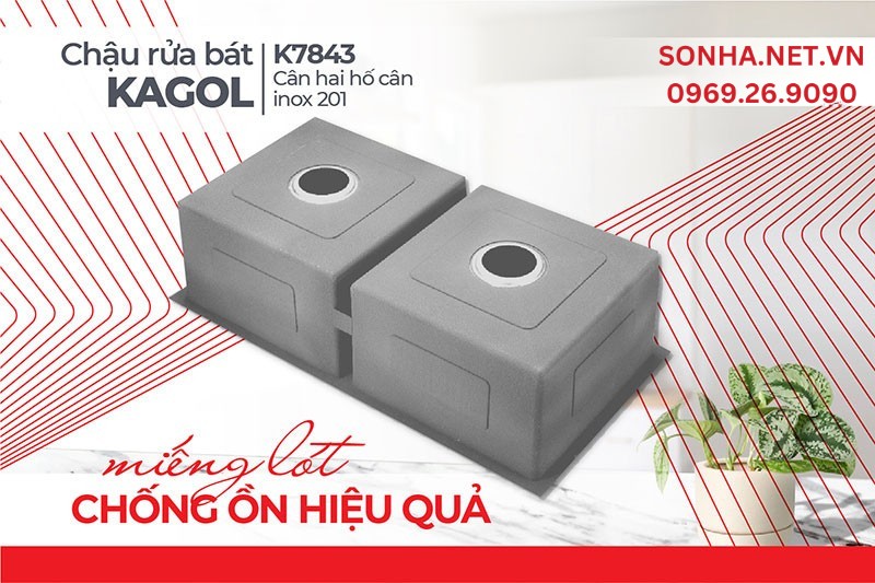 Miếng l&oacute;t chống ồn dưới đ&aacute;y Kagol K7843 C&acirc;n giảm tiếng ồn khi sử dụng