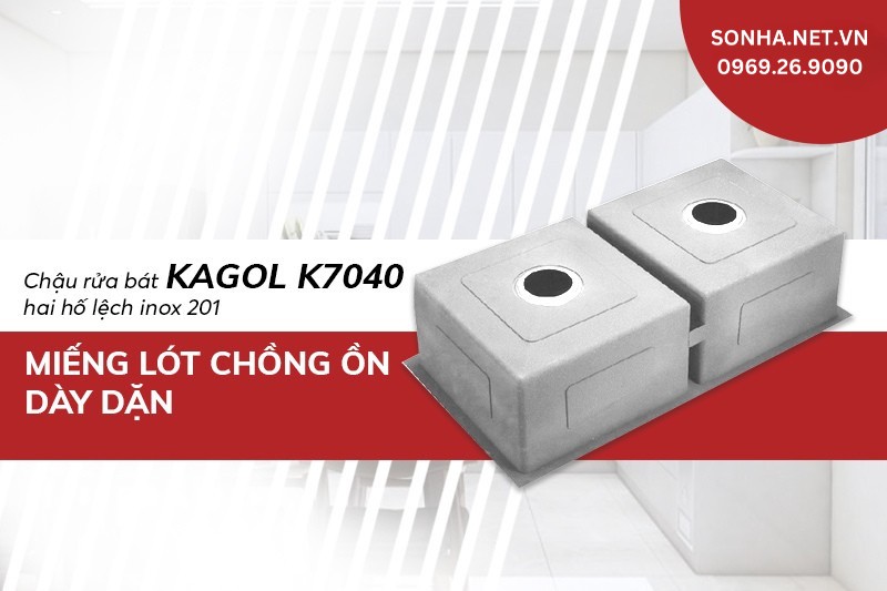 Lớp l&oacute;t chống ồn chậu Kagol K7040 hạn chế tối đa tiếng ồn khi sử dụng