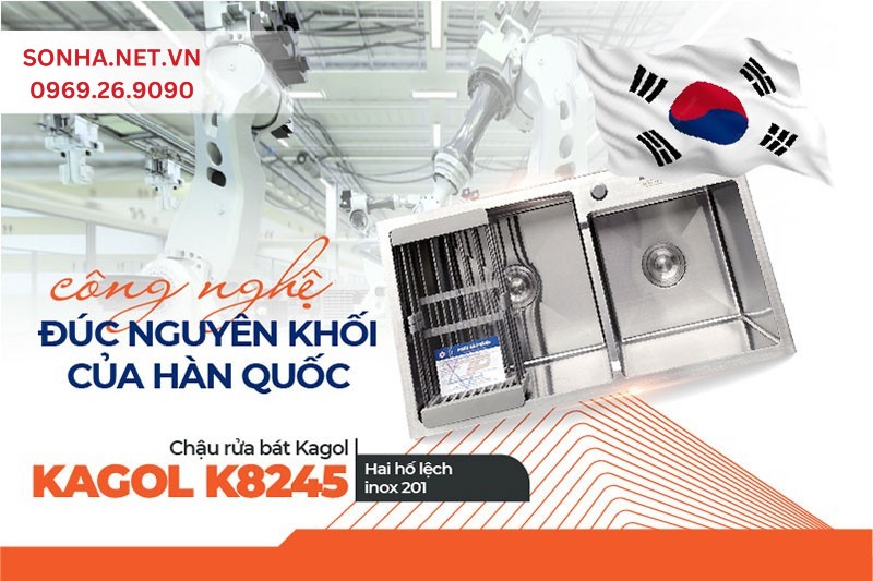 Kagol K8245 hiện đại, sang trọng nhờ c&ocirc;ng nghệ đ&uacute;c nguy&ecirc;n khối