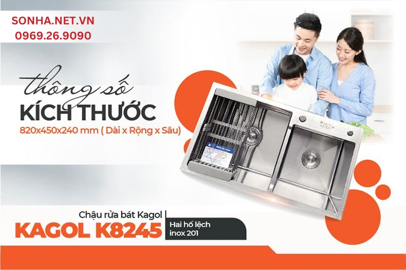  Kagol K8245 lệch inox 201 ph&ugrave; hợp đa số 8Kbet888 cá cược thể thao Việt sử dụng