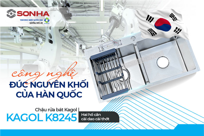 C&ocirc;ng nghệ đ&uacute;c nguy&ecirc;n khối chậu Kagol K8245 C&acirc;n CD