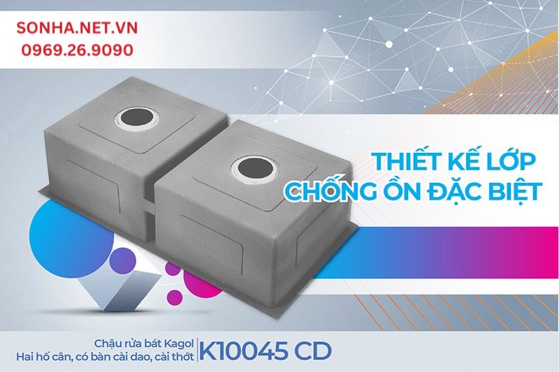 Lớp l&oacute;t chống ồn đ&aacute;y chậu Kagol K10045-CD giảm tiếng ồn hiệu quả