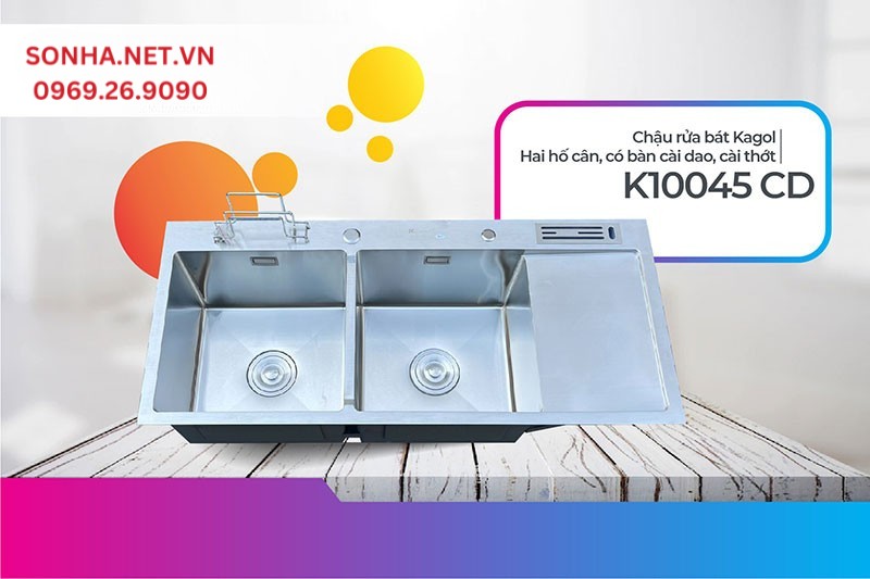 Chậu Kagol K10045-CD tiện &iacute;ch 4 in 1 ưa chuộng hiện nay