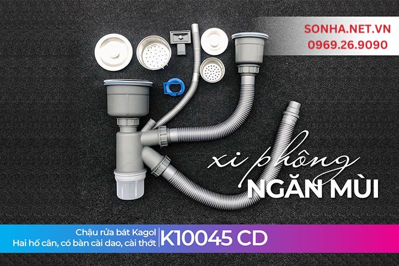 Xi ph&ocirc;ng Kagol K10045-CD từ nhựa cao cấp tho&aacute;t nước nhanh