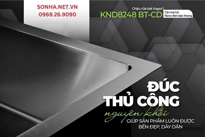 Kagol KND8248 BT-CD đ&uacute;c thủ c&ocirc;ng nguy&ecirc;n khối n&ecirc;n rất chắc chắn, d&agrave;y dặn