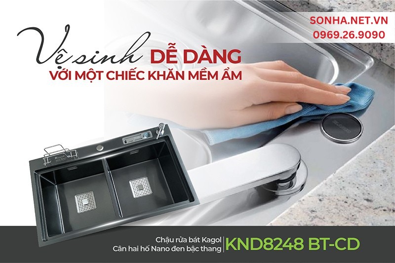 Kagol KND8248 BT-CD l&agrave;m từ chất liệu cao cấp n&ecirc;n dễ d&agrave;ng vệ sinh