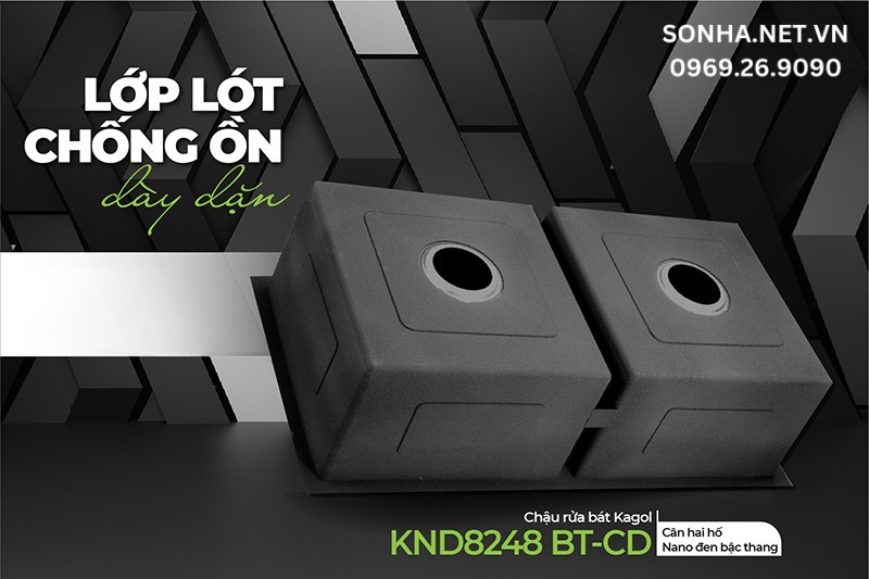 Lớp l&oacute;t chống ồn Kagol KND8248 BT-CD giảm tiếng ồn va v&agrave;o chậu