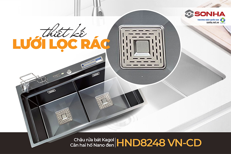 Lưới lọc r&aacute;c chậu Kagol HND8248 VN-CD