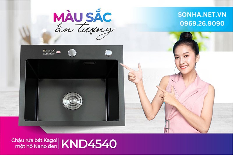 Kagol KND4540 phủ lớp nano đen gi&uacute;p kh&aacute;ng khuẩn, tạo m&agrave;u sắc đẹp mắt