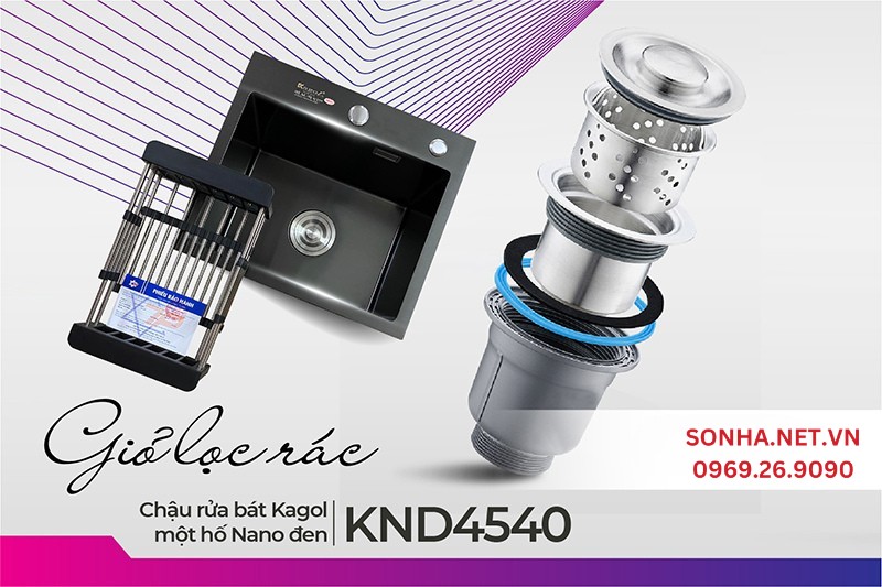 Giỏ lọc r&aacute;c Kagol KND4540 tiện lợi trong việc nấu nướng h&agrave;ng ng&agrave;y