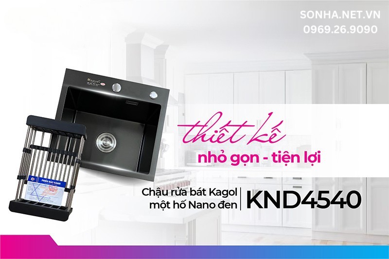 Chậu Kagol KND4540 thiết kế nhỏ gọn ph&ugrave; hợp căn bếp diện t&iacute;ch nhỏ