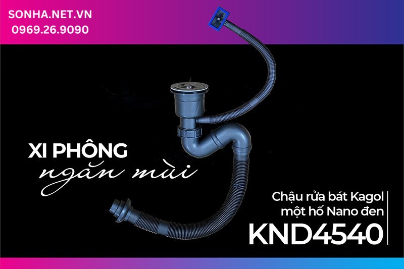 Xi ph&ocirc;ng chậu Kagol KND4540 tho&aacute;t nước nhanh, ngăn m&ugrave;i hiệu quả