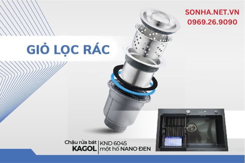Giỏ lọc r&aacute;c Kagol KND6045 c&oacute; khả năng chống hoen gỉ, oxy ho&aacute; cực tốt