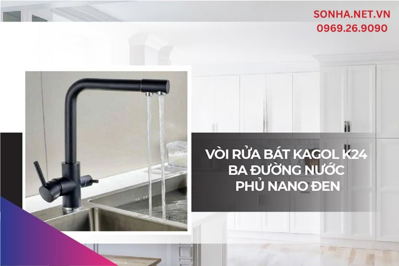 V&ograve;i rửa b&aacute;t Kagol K24 lựa chọn ho&agrave;n hảo kết hợp c&ugrave;ng chậu rửa Kagol KND7846B-CD