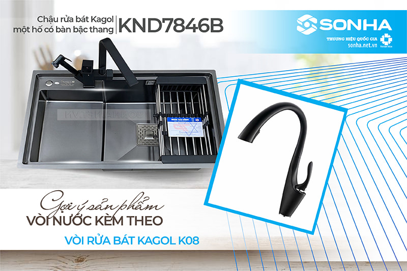 V&ograve;i rửa ch&eacute;n Kagol K08