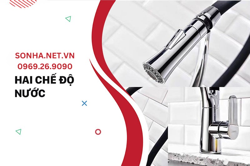 V&ograve;i nước rửa ch&eacute;n Kagol K02 t&iacute;ch hợp 2 đường nước n&oacute;ng lạnh