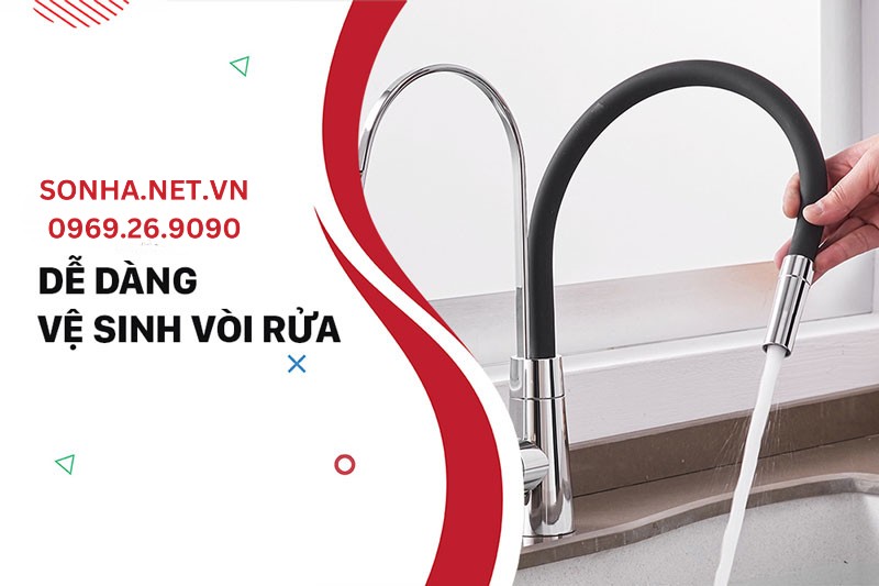 V&ograve;i rửa ch&eacute;n n&oacute;ng lạnh Kagol K02 dễ th&aacute;o lắp v&agrave; vệ sinh