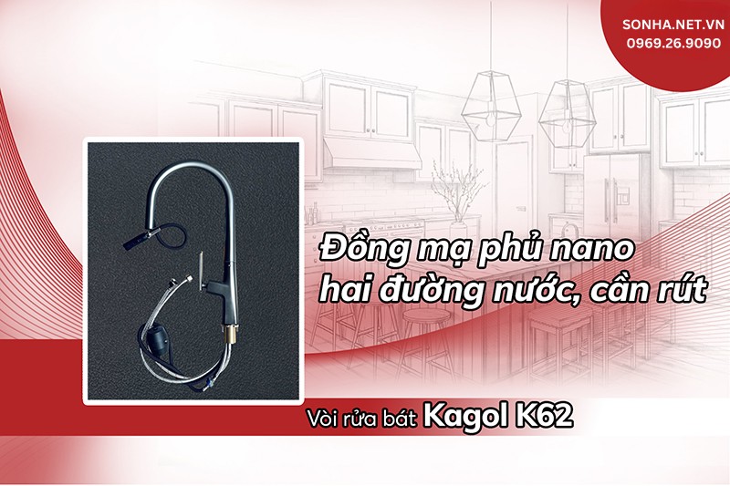 V&ograve;i Kagol K62 ph&ugrave; hợp 8Kbet888 cá cược thể thao sử dụng 2 đường nước n&oacute;ng, lạnh