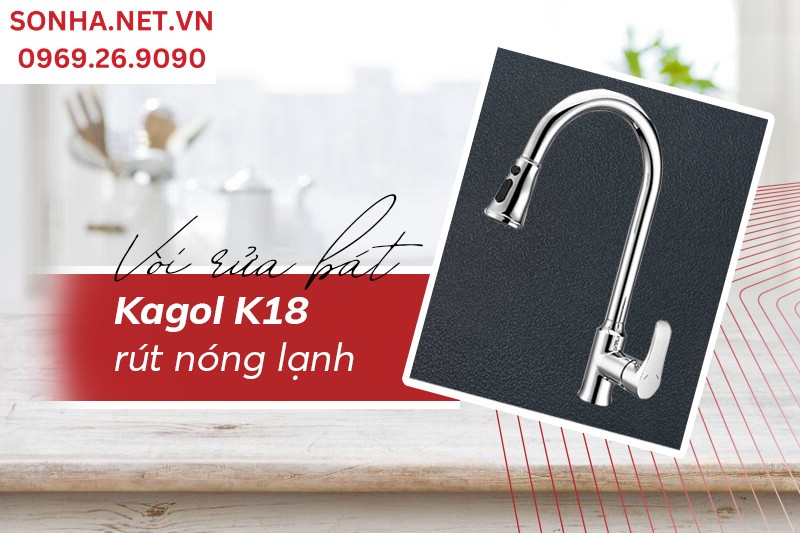 V&ograve;i rửa b&aacute;t Kagol K18 thiết kế hiện đại, tiện &iacute;ch sử dụng