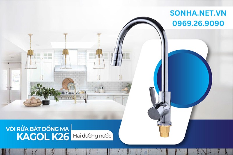 V&ograve;i rửa b&aacute;t Kagol K26 thiết kế tinh tế, tiện &iacute;ch sử dụng