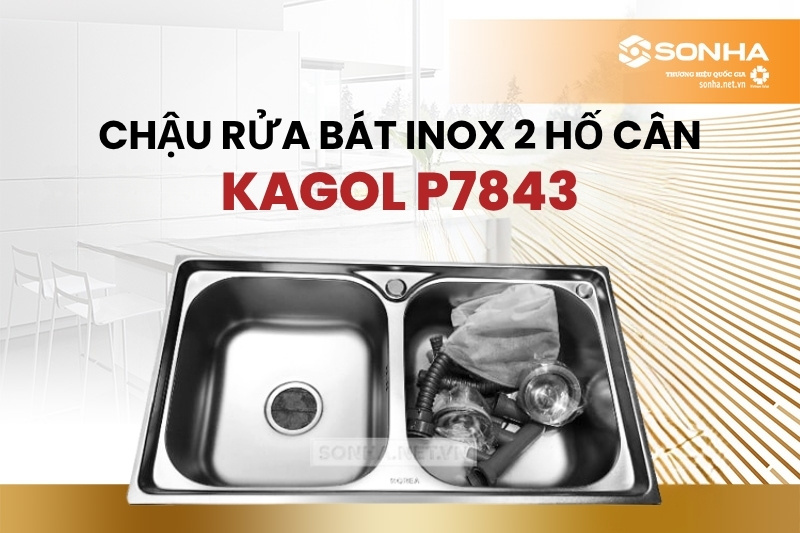 Si&ecirc;u phẩm chậu rửa b&aacute;t Kagol P7843 