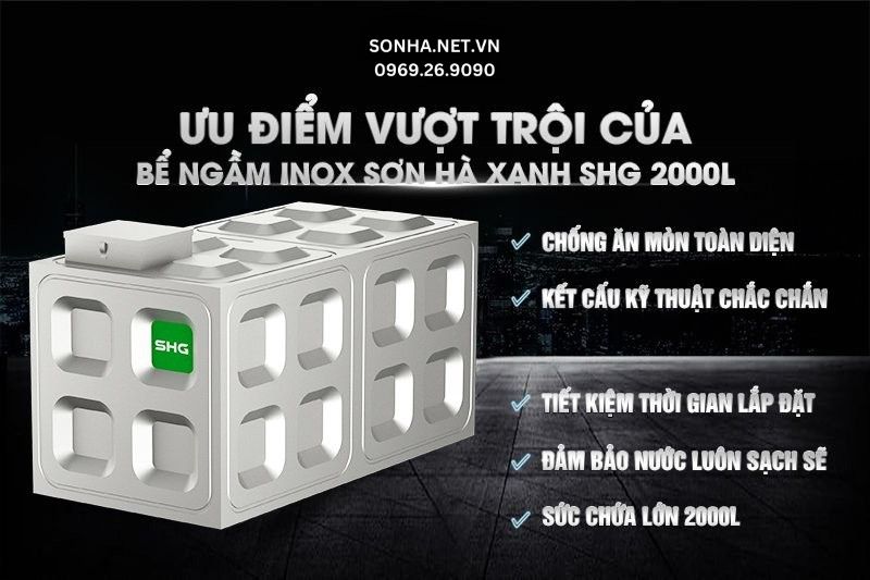 Ưu điểm vượt trội của bể ngầm inox Trang Chủ Game Trực Tuyến Cổng Game 8kbet.com Xanh SHG 2000L