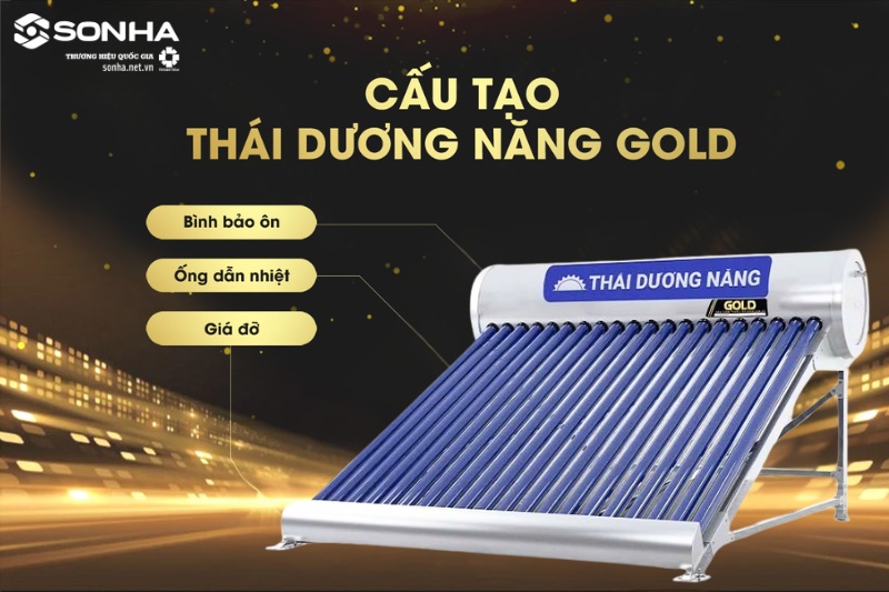 Cấu tạo 3 bộ phận chính của thái dương năng Gold Sơn Hà