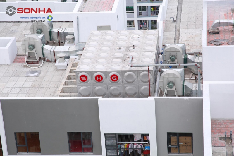 8Kbet888 ưu đãi đăng ký Sơn Hà được lắp đặt hoàn thiện trên tầng thượng của khu dân cư